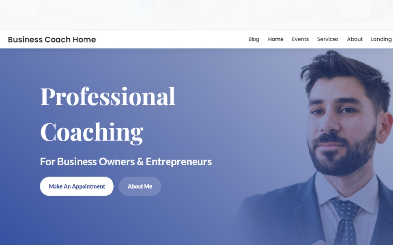 Más de 12 temas y plantillas de sitios web de Business Coach 2024 9 scrnli 1 24 2024 1 36 45 PM 1