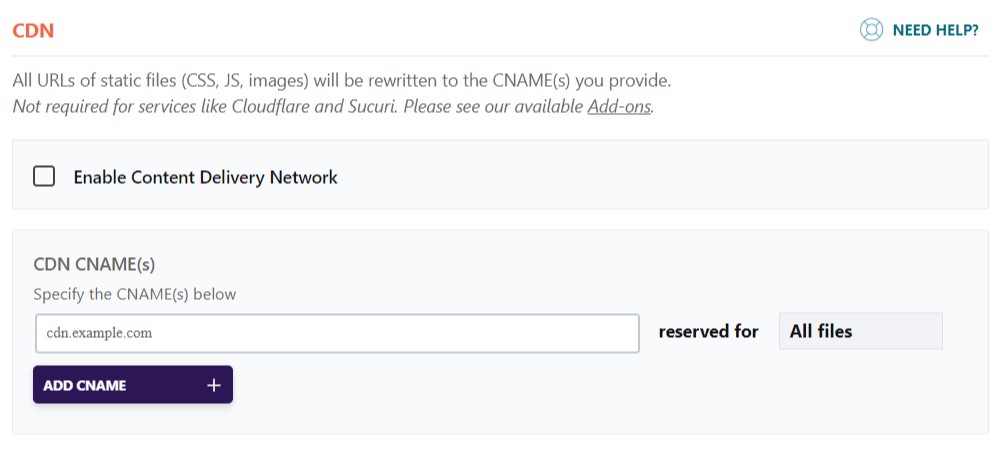 Configuración de CDN de WP Rocket