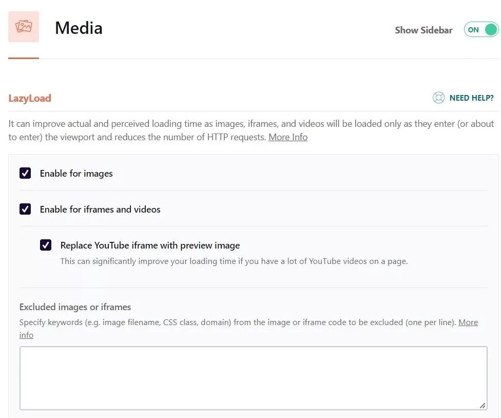 Optimización de medios de WP Rocket