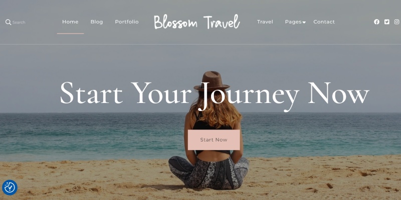 Ponad 13 najlepszych motywów i szablonów stron internetowych firm zajmujących się wycieczkami i podróżami 2024 8 Blossom Travel WordPress Theme Demo Blossom Themes
