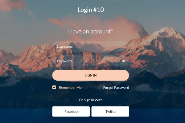 Ponad 21 najlepszych darmowych szablonów Bootstrap dla stron logowania 22 Login 10