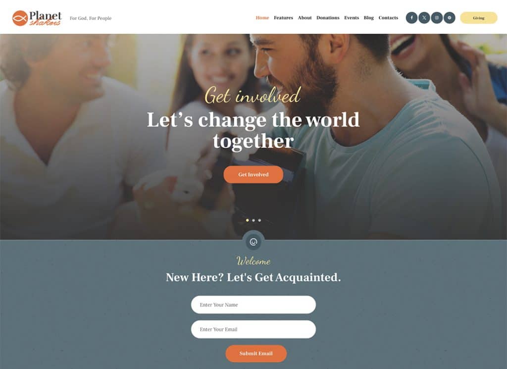 Planet Shaker - Tema WordPress Gereja & Agama