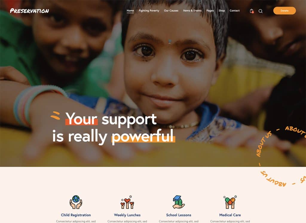 Pelestarian - Tema WordPress Nirlaba & Ekologi