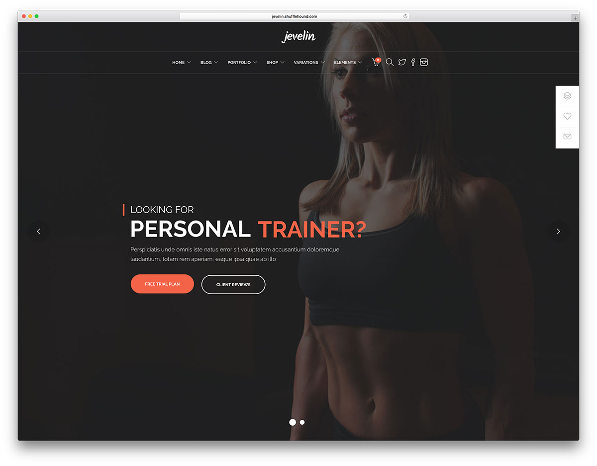 tema-pelatih-pribadi-jeveling-wordpress