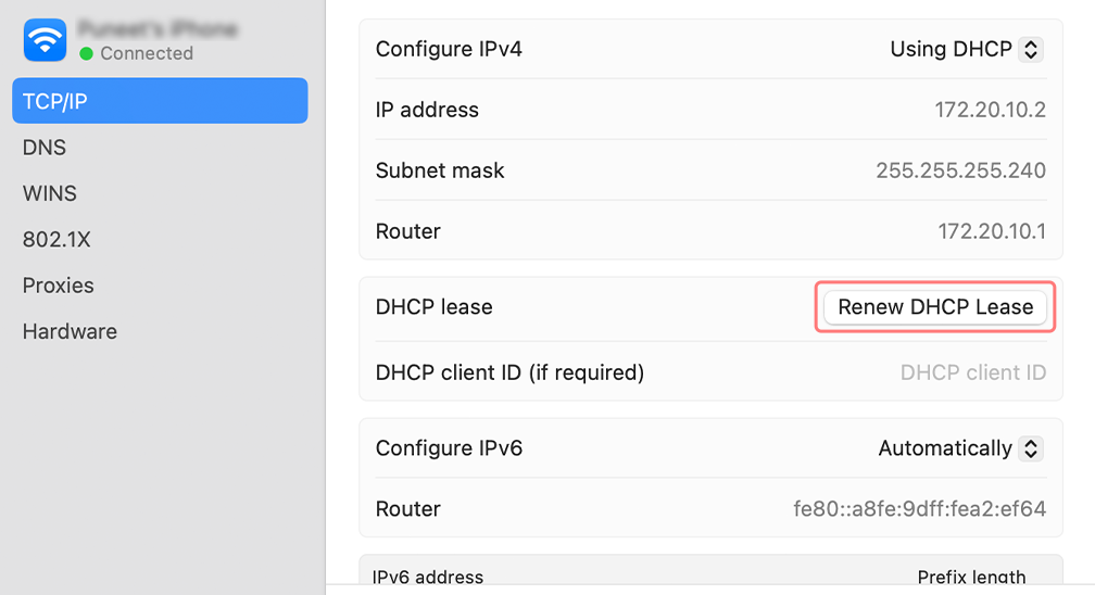 Come correggere l'errore DNS_PROBE_FINISHED_NXDOMAIN? 21 renew DHCP lease mac