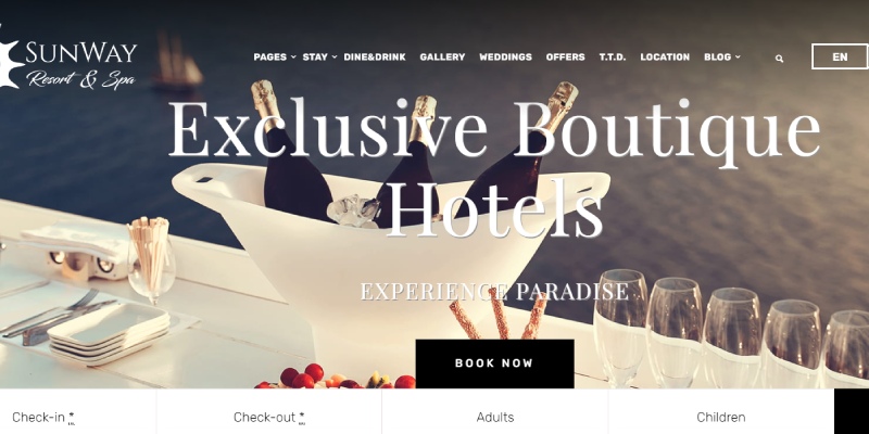 13 من أفضل قوالب وموضوعات مواقع الفنادق لعام 2024 6 Sunway Hotel Booking WordPress Theme Preview ThemeForest