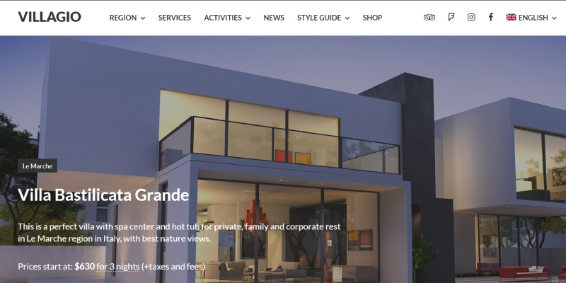 13 من أفضل قوالب وموضوعات مواقع الفنادق لعام 2024 4 Vacation Rental WordPress Theme Villagio Preview ThemeForest