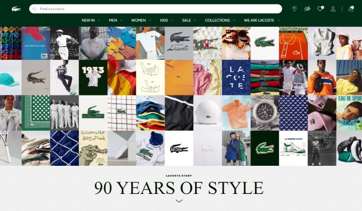 2024 年 15+ 个最佳网站设计灵感 9 Lacoste Heritage