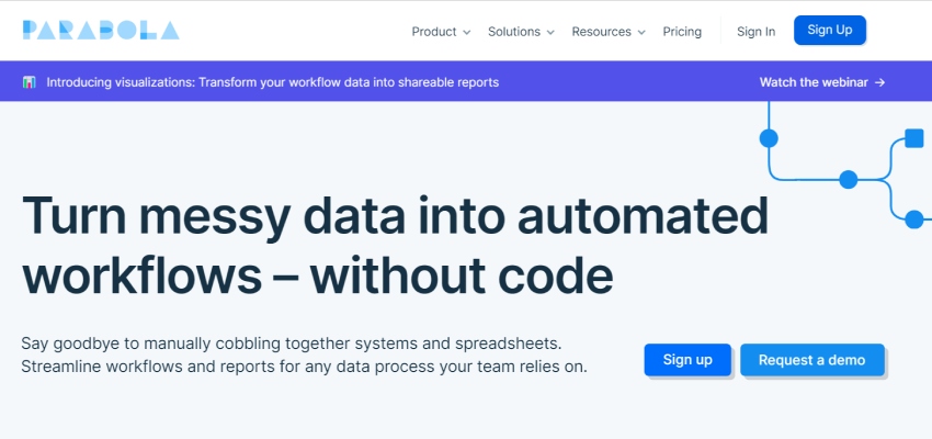 Más de 6 mejores alternativas gratuitas a Zapier para probar en 2024 7 Parabola Automate and document your most complex workflows