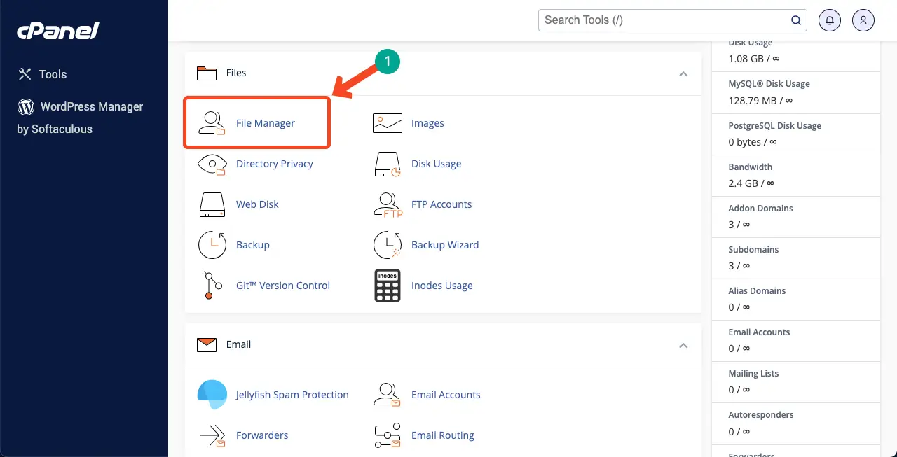 Go to File Manager from your cPanel