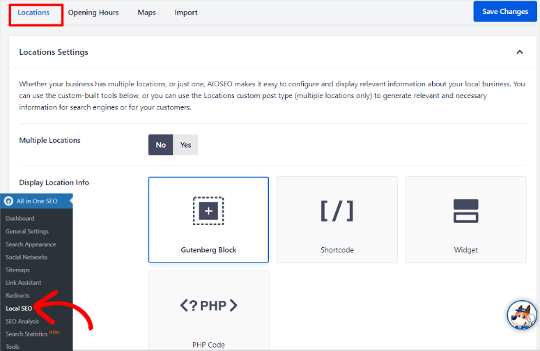 aioseo-locations-settings - IsItWP - 免费 WordPress 主题检测器 aioseo locations settings