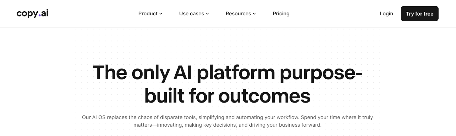 Copy.ai 是一個人工智慧段落生成和內容平台,專注於部落格和電子郵件寫作,以及為社交媒體創建文案。