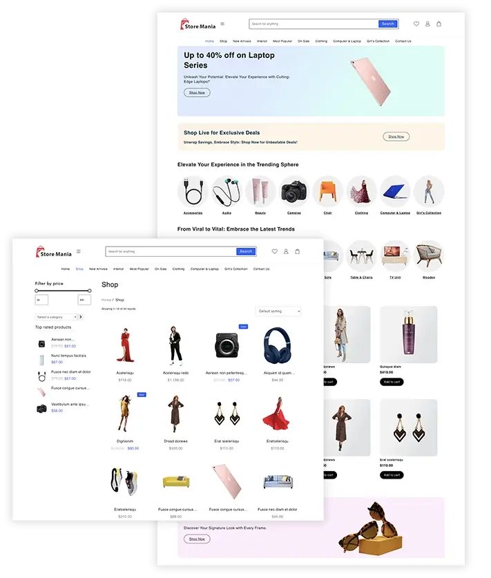 Amazon のようなウェブサイトをより安く作成する方法 2024 1 store mania 77313