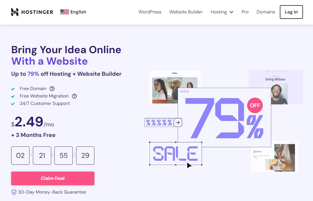 Hostinger โฮสติ้ง WordPress