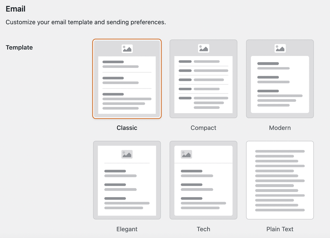 WPForms email templates