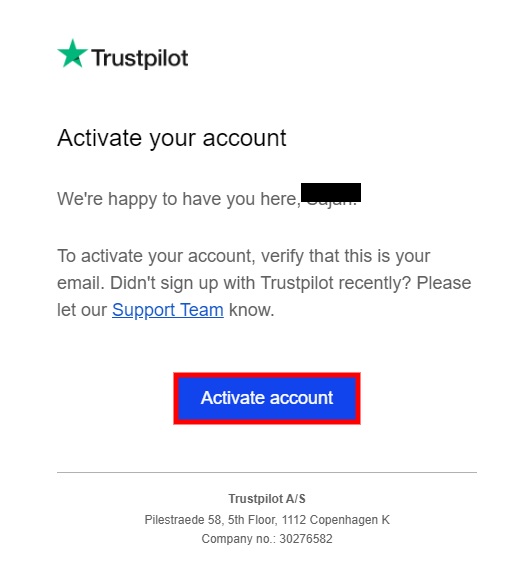 계정 활성화 wordpress에 trustpilot 리뷰 포함