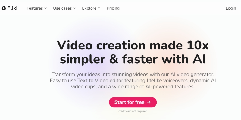 8+ Alat Pembuat Video AI Gratis Terbaik di tahun 2024 8 Fliki AI Video Generator Turn Ideas into Videos
