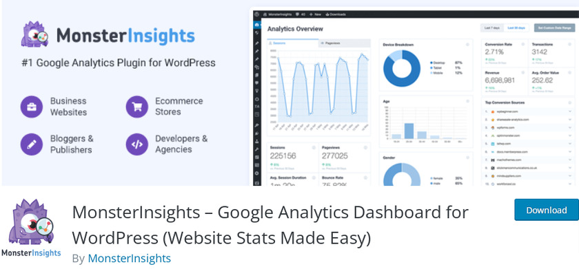 Monsterinsights-google-analytics-플러그인-워드프레스