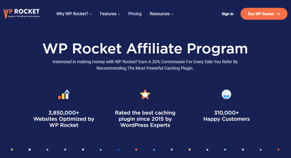 program de afiliere wp rocket - programe de afiliere WordPress