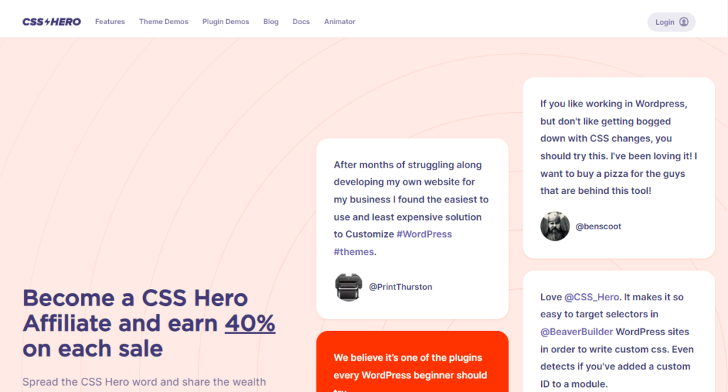 css kahraman ortaklık programı - WordPress ortaklık programları