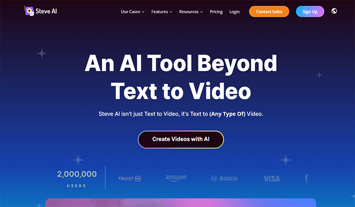 6+ 個用於創建引人入勝的視頻的最佳文本到視頻 AI 生成器 6 steve ai 12