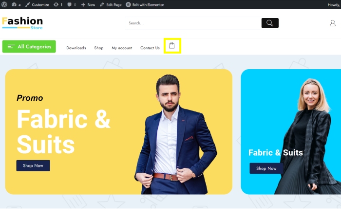 如何将 WooCommerce 购物车图标添加到菜单 8 a 13
