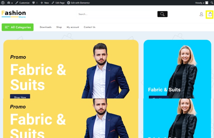 如何将 WooCommerce 购物车图标添加到菜单 5 a 11