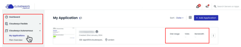 cloudways Otonom Kontrol Paneli cloudways-autonomous-dashboard