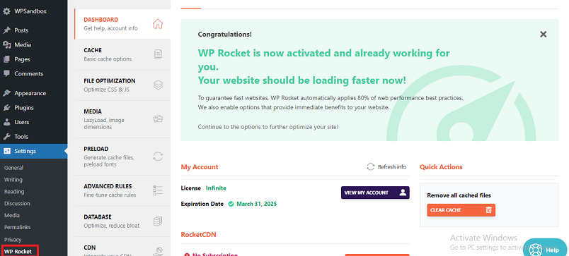 WP Rocket GZIP Sıkıştırma Ayarları