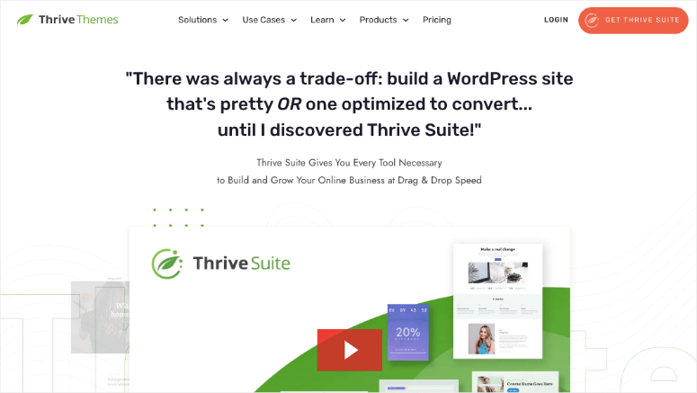 Thrive Suite - IsItWP - Detector gratuit de teme WordPress Thrive Suite