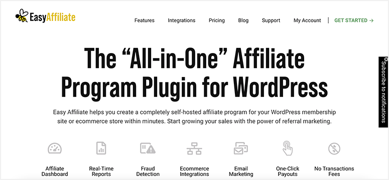 Easy Affiliate - IsItWP - Detector de teme WordPress gratuit Easy Affiliate