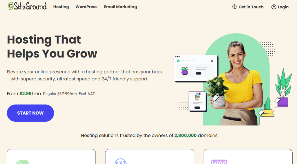 Siteground-godaddy-ทางเลือก