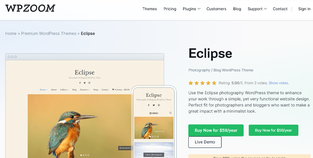 15+ beste WordPress-Themes für Blogs, E-Commerce und Unternehmen 7 Eclipse