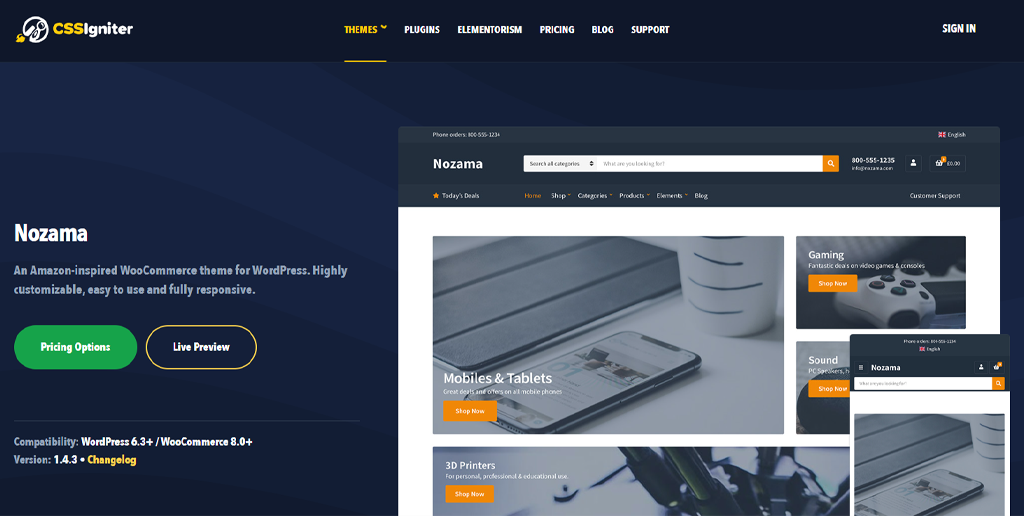15+ beste WordPress-Themes für Blogs, E-Commerce und Unternehmen 9 Nozama