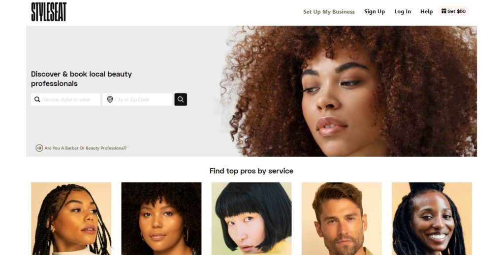 Beispiel einer Salonverzeichnis-Website.
