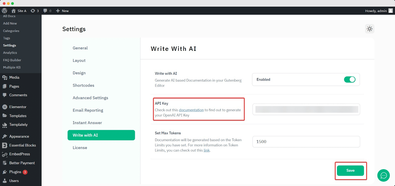 BetterDocs escreve com IA BetterDocs Write With AI
