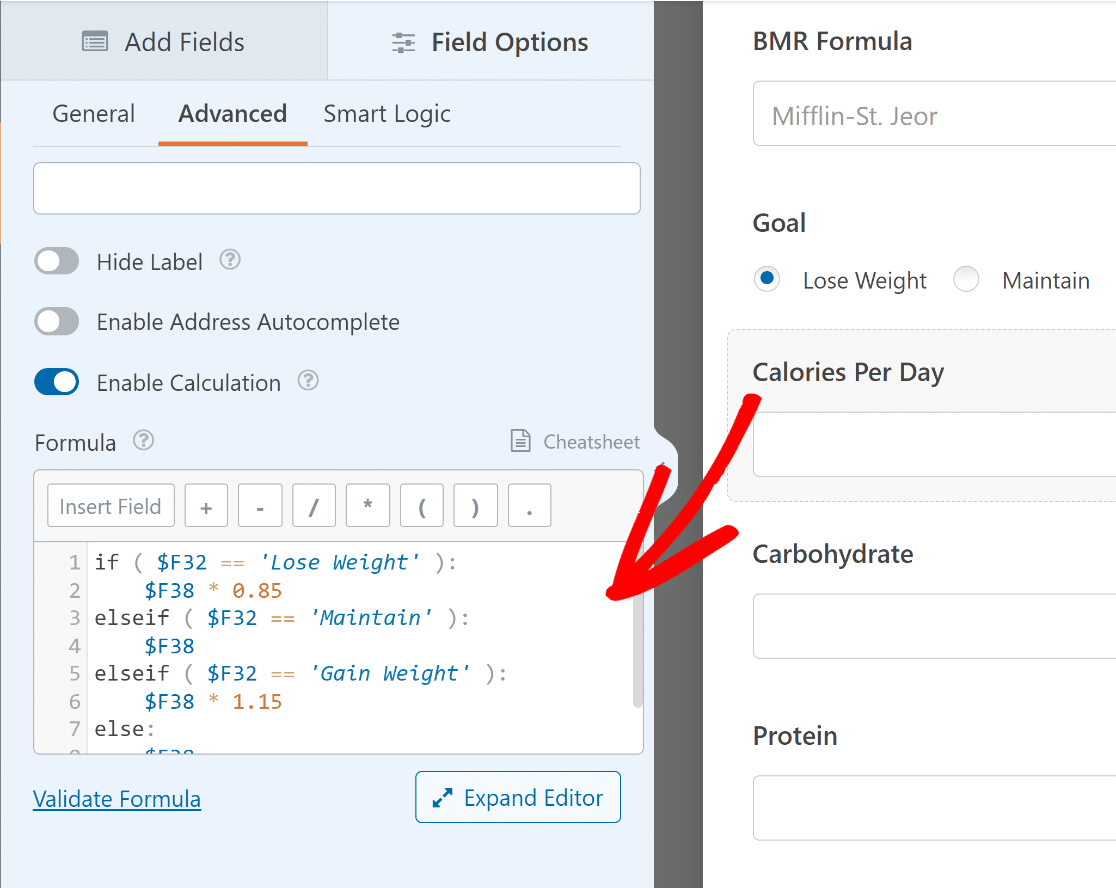 change calculation