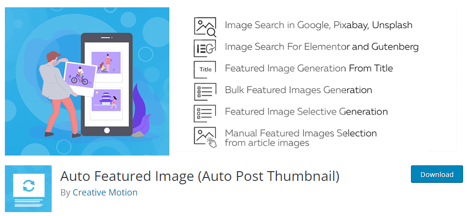 image sélectionnée automatiquement - corrige l'erreur de chargement de l'image sélectionnée WordPress