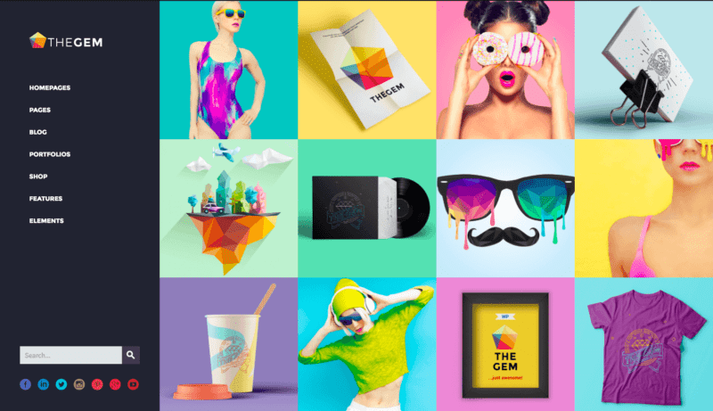 El tema de WordPress del portafolio de gemas