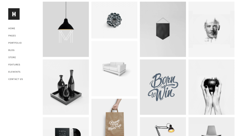 Tema de cartera de WordPress de Heli
