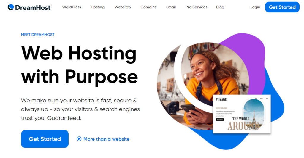 dreamhost - ทางเลือกอื่นของ Hostinger