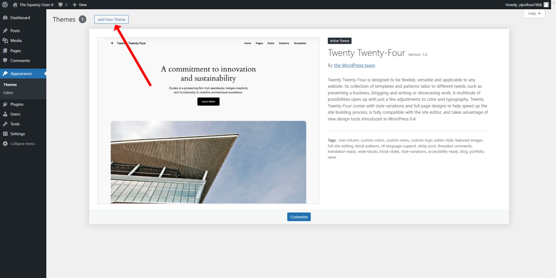 ภาพหน้าจอของวิธีเพิ่ม Divi