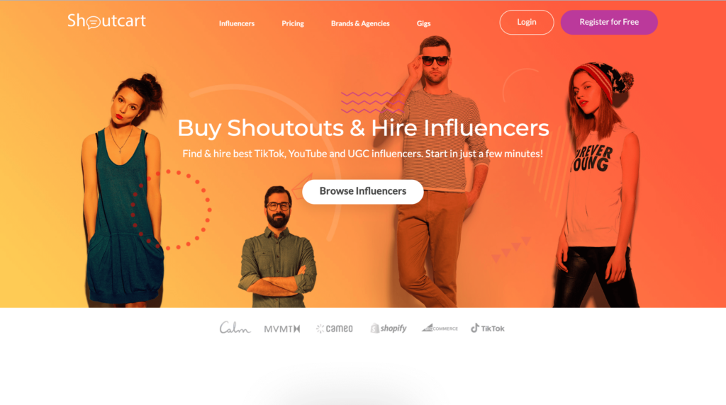 Shoutcart - Alat pemasaran influencer gratis