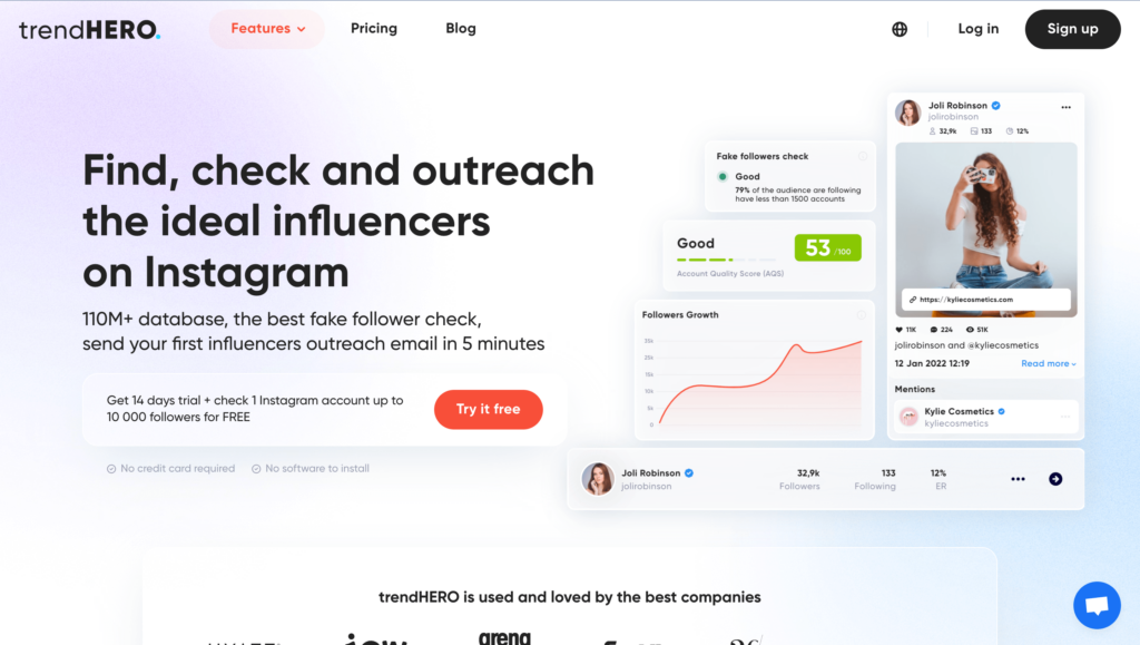 trendHERO - ferramenta gratuita de marketing para influenciadores