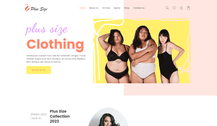 كيفية إنشاء موقع ويب للملابس ذات المقاسات الكبيرة باستخدام WordPress؟ 11 Plus Size 1