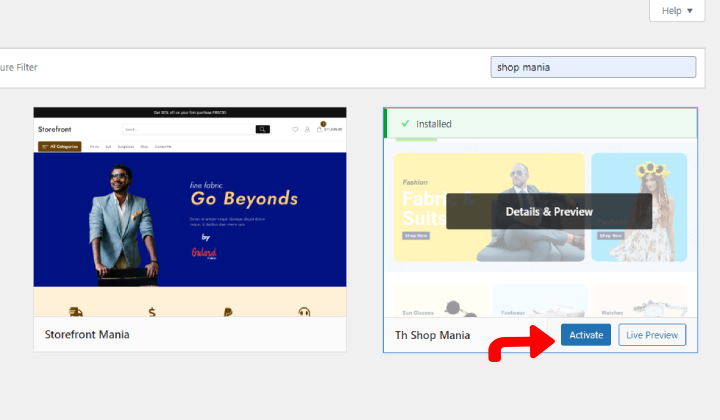 كيفية إنشاء موقع ويب للملابس ذات المقاسات الكبيرة باستخدام WordPress؟ 5 Activate