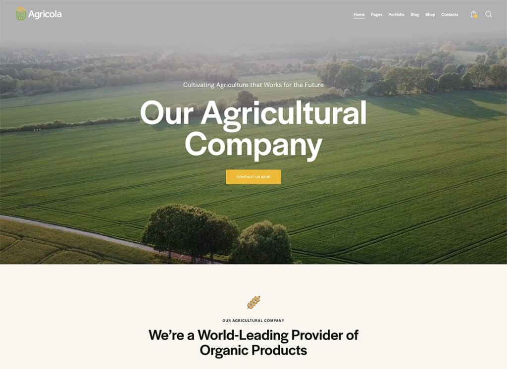 Agricola - Tema de agricultura y granjas orgánicas