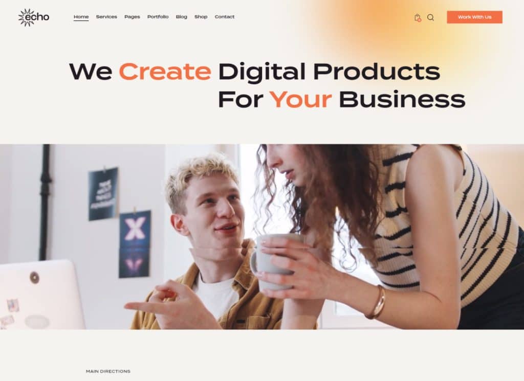 Echo - Tema WordPress de marketing digital e agência criativa