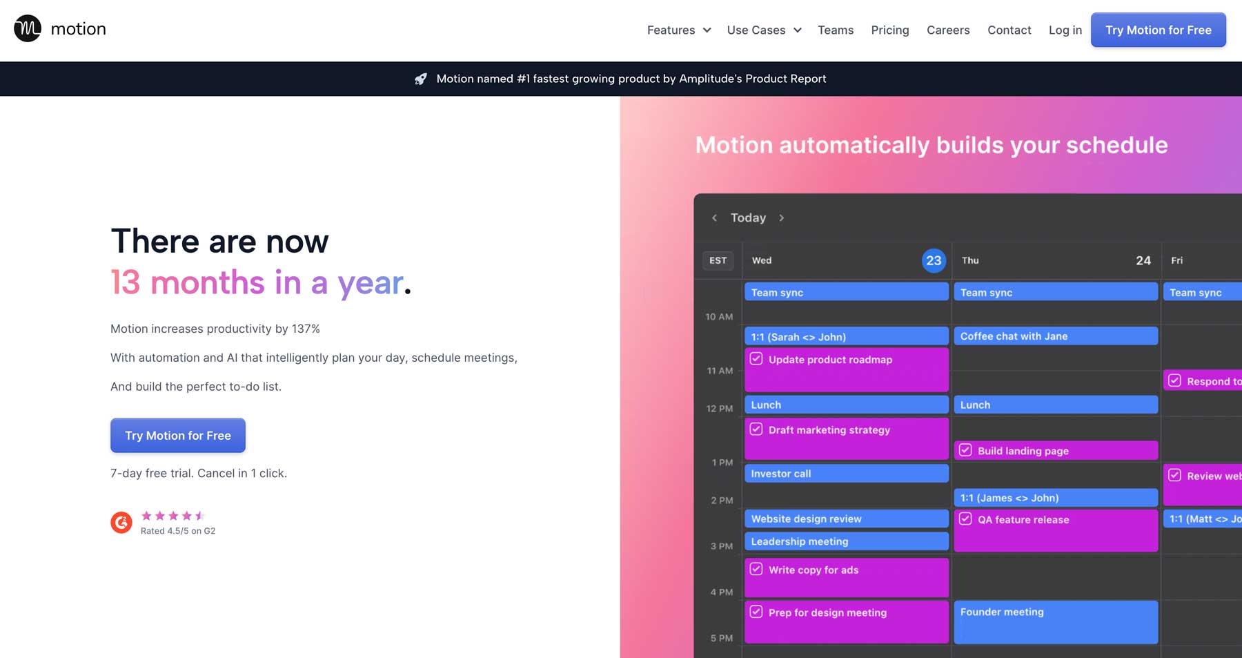 Motion, les meilleurs outils d'IA pour la carrière