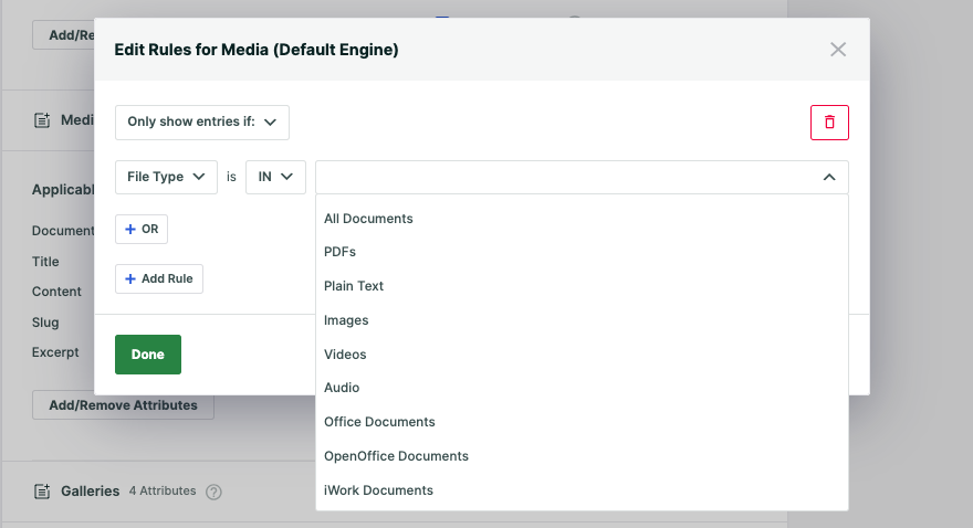 Tambahkan aturan di SearchWP